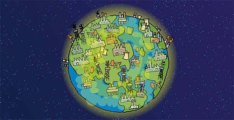 starry background-with-world