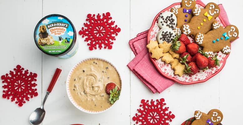 Cookies, strawberries, and dip