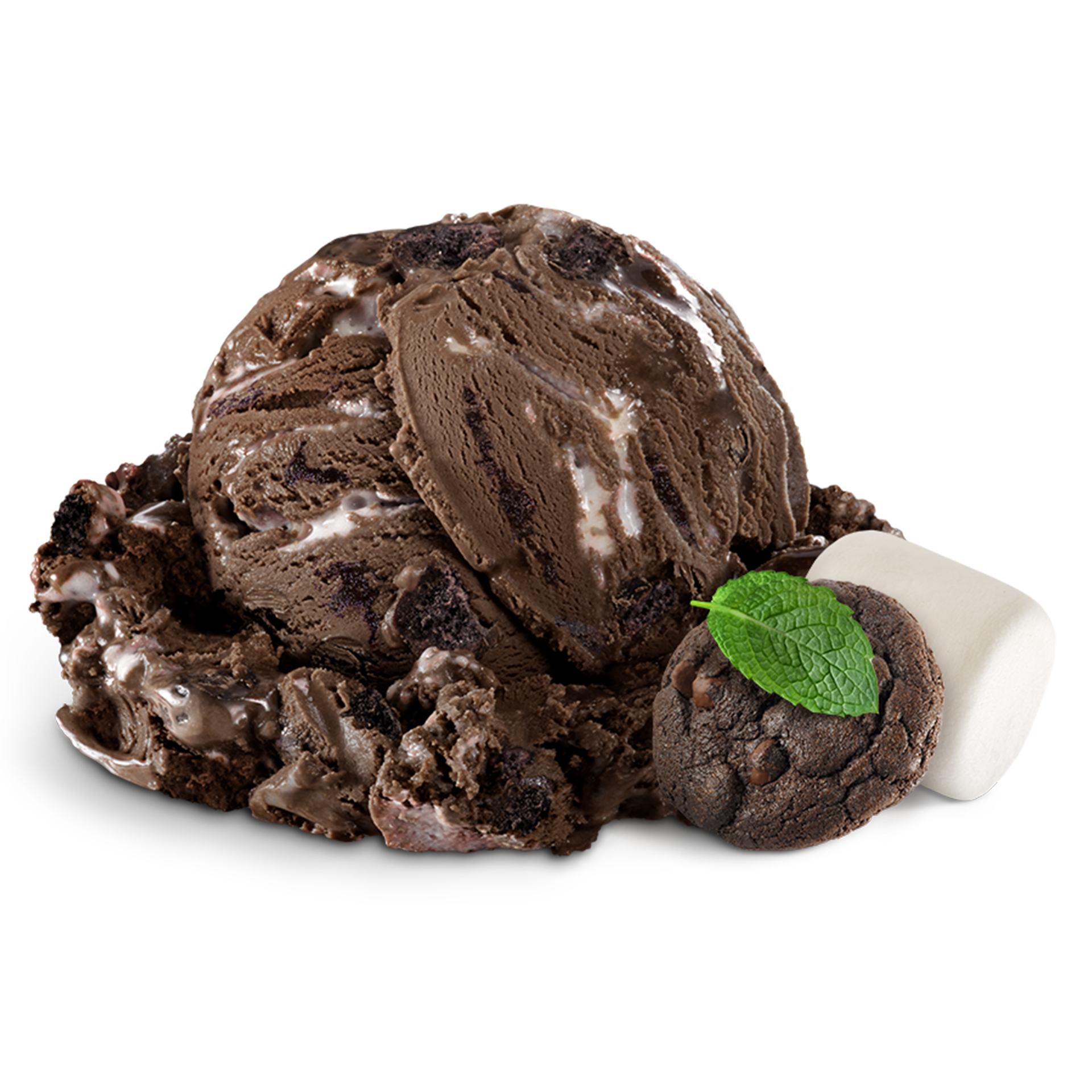Scoop of Ice Cream with ingredients