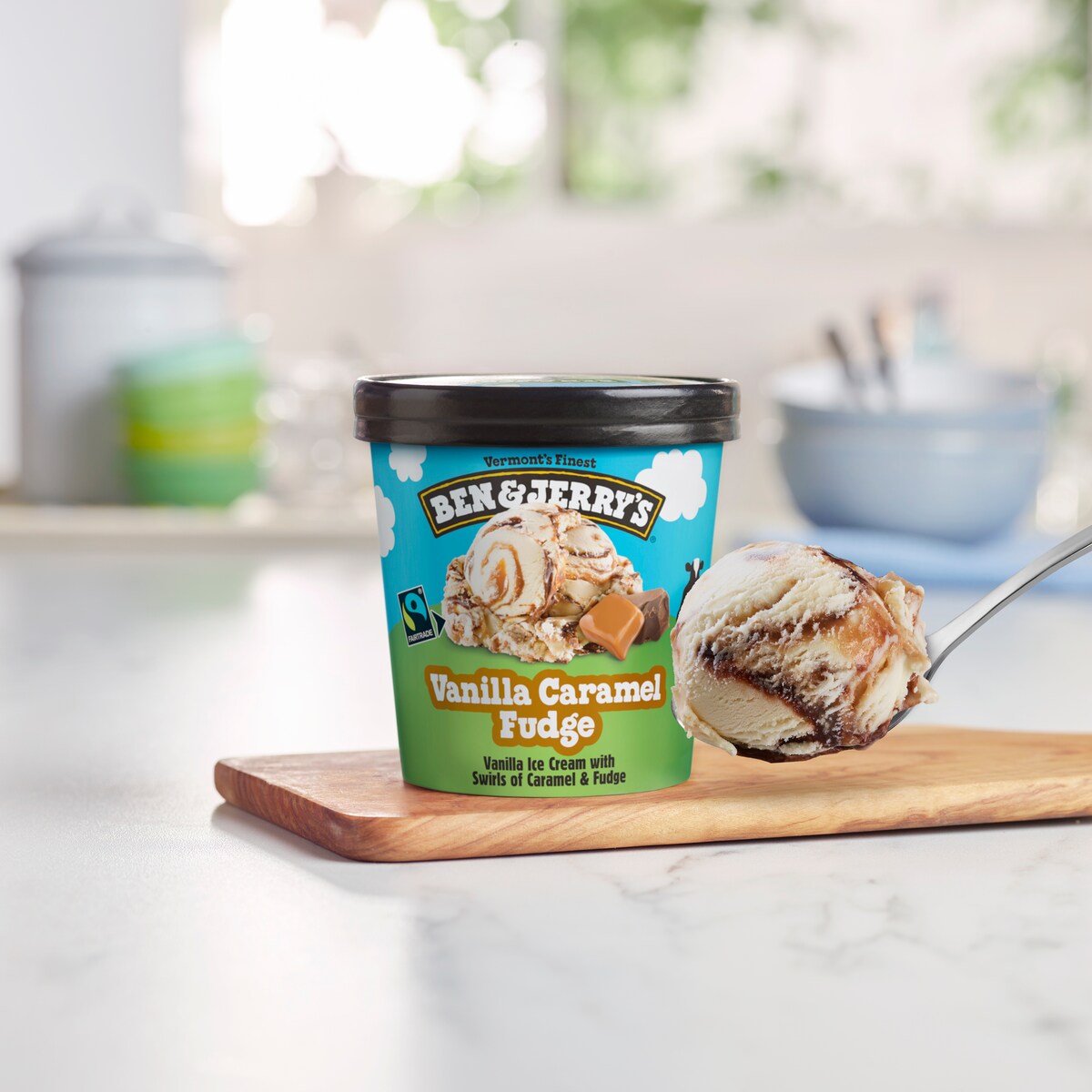 Vanilla Caramel Fudge Ice Cream - Pint 2 / 5