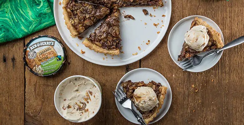 Vegan Caramel Almond Brittle Tart