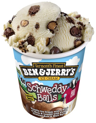 A pint of Ben & Jerry's Schweddy Balls