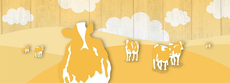 Ben & Jerry's Vanilla ice cream yellow and white cows