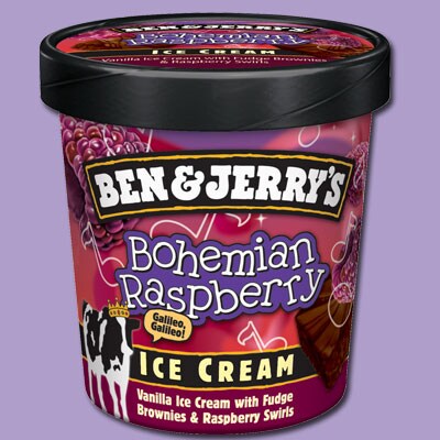 a Pint of Ben & Jerry's Bohemian Raspberry