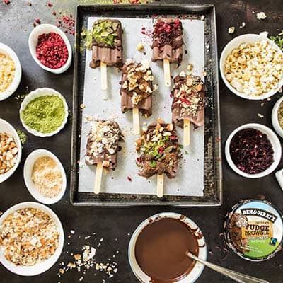 A plate of Vegan Fancy Fudge Pops