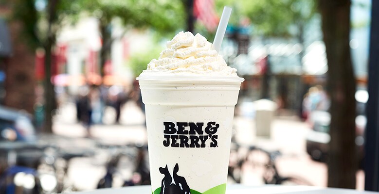 Ben & Jerry's vanilla milkshake