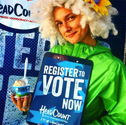 Democracy party with HeadCount