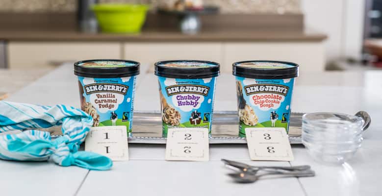 3 Pints of Ben & Jerry's Flavors for testing