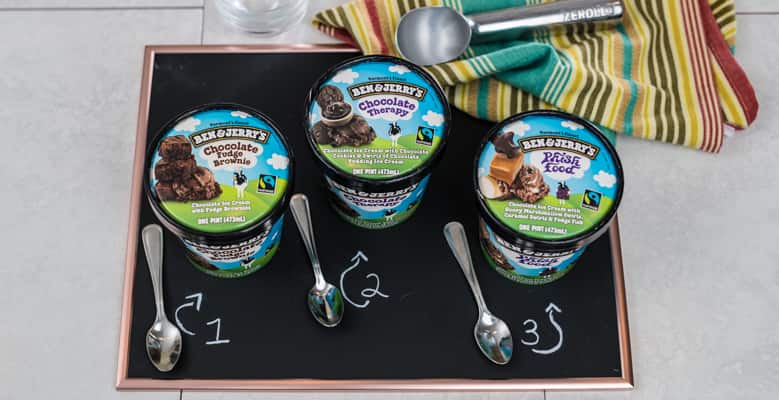 3 Pints of Ben & Jerry's Flavors for testing