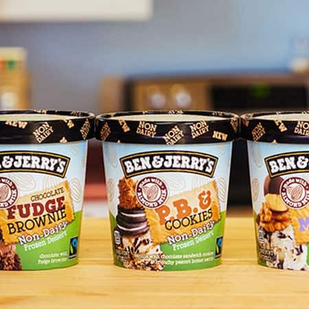 Pints of Ben & Jerry's Non Dairy Ice Cream