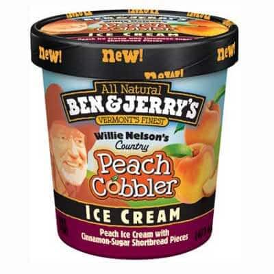 A pint of Willie Nelson’s Country Peach Cobbler