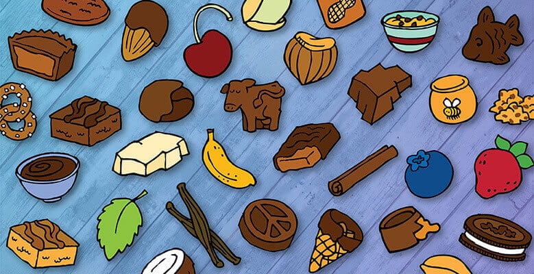 illustration of ice cream chunks