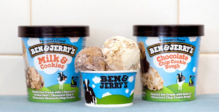 Ben & Jerry's: Chocolate Chip Cookie Dough + Milk & Cookies = Cookie Jar