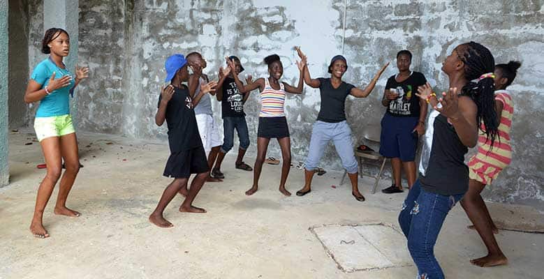 Young people at the One Love Youth Camp in Jamaica