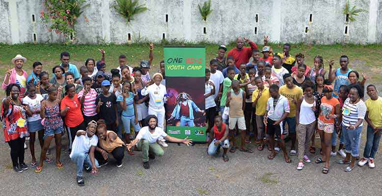 Young people at the One Love Youth Camp in Jamaica