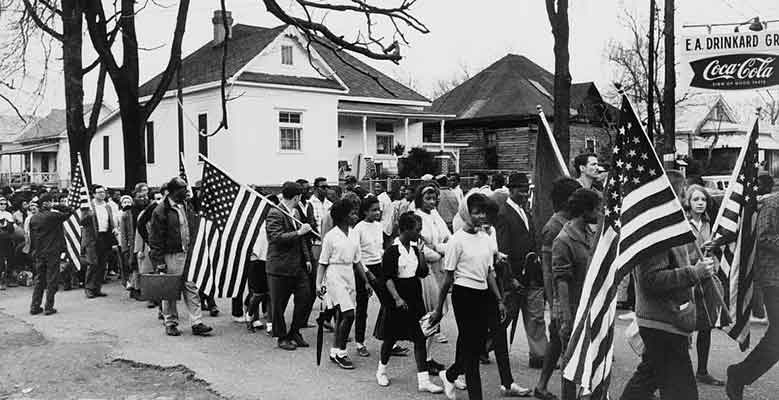 Marching from Selma to Montgomery, 1965