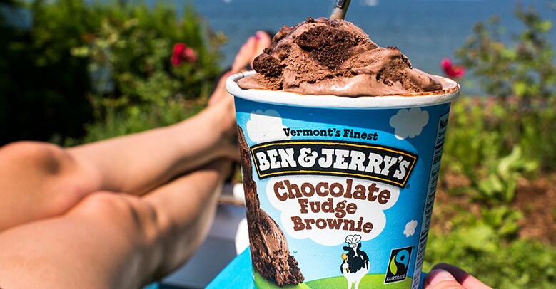 A pint of Ben & Jerry's Chocolate Fudge Brownie