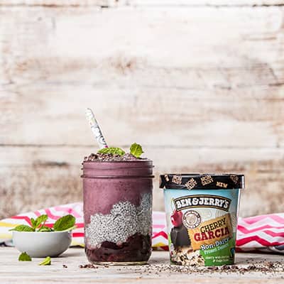 Ben & Jerry's Vegan Cherry Garcia, Acai, and Chia Smoothie Jar